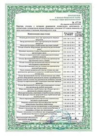 Сертификат Пескоуловитель серии Клининг 25